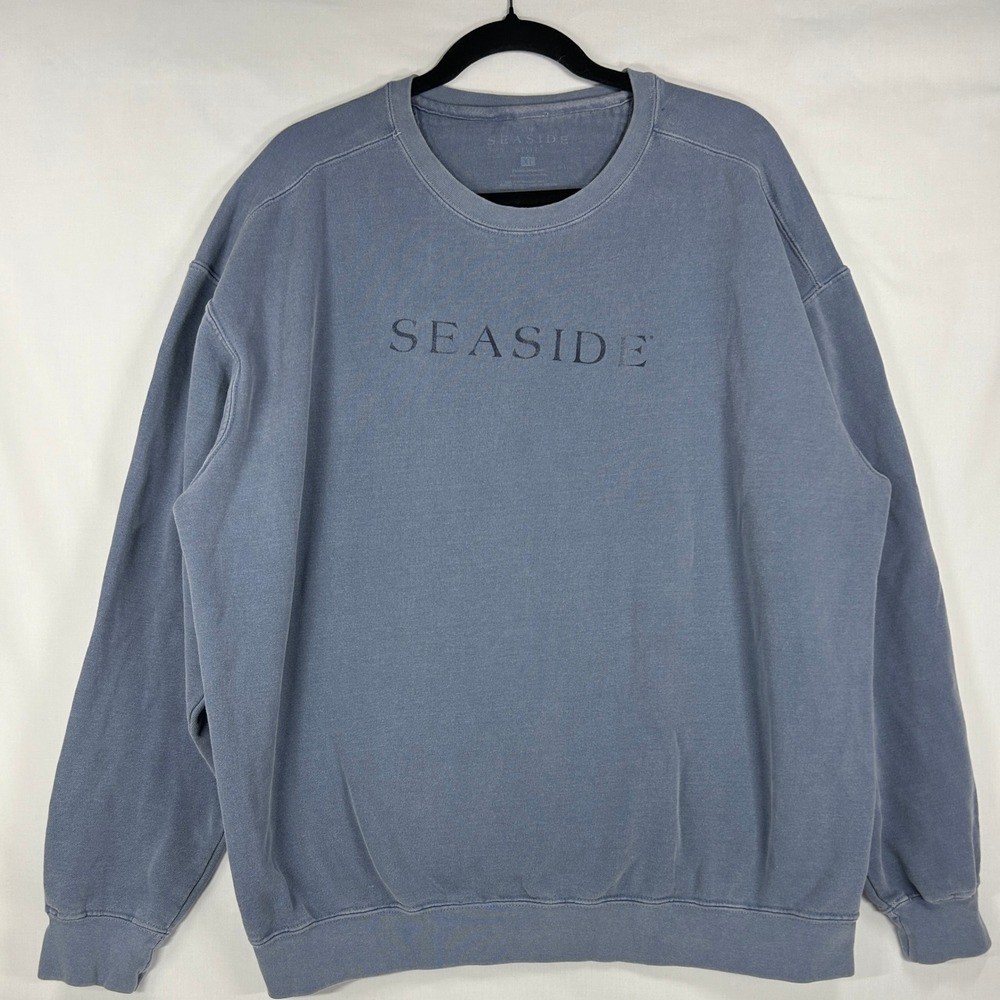 Seaside Style Blue Graphic Sweatshirt Size XL